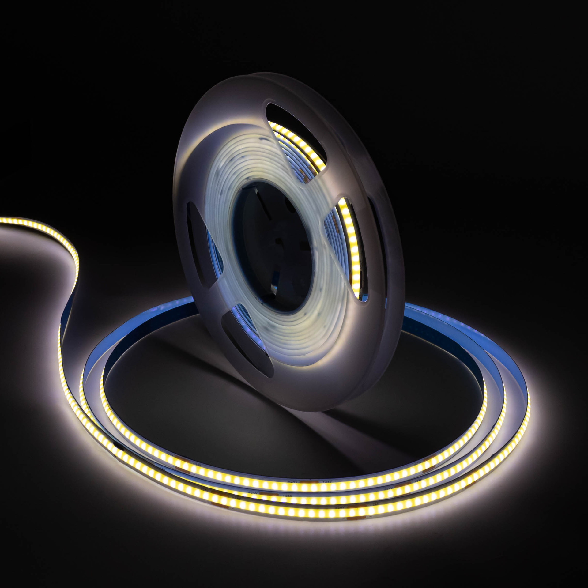 24 v led灯带定 制 cob高亮明装三色变色客厅橱柜 线性嵌入式灯条-报