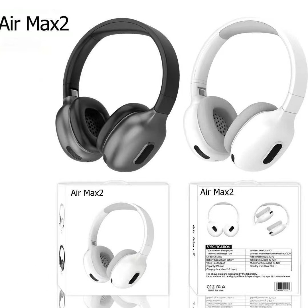 Air Max2 Cross-Border New Headset Bluetooth 5.3 Sports Simple Style Call Music Wireless Headset