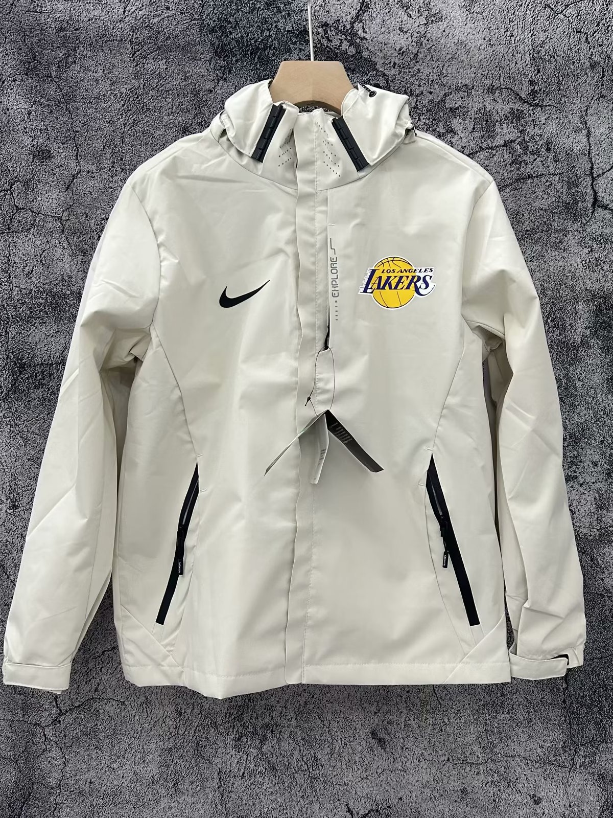 nba冲锋衣湖人勇士夹克外套热身出场服可拆卸帽秋冬防水防风-阿里巴巴