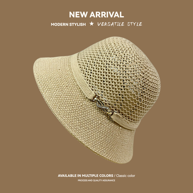 Hat Women's Spring and Autumn Sunshade Fashion Fisherman Hat Temperament Leisure Counter Same New Travel Sun-Proof Face-Looking Billycock