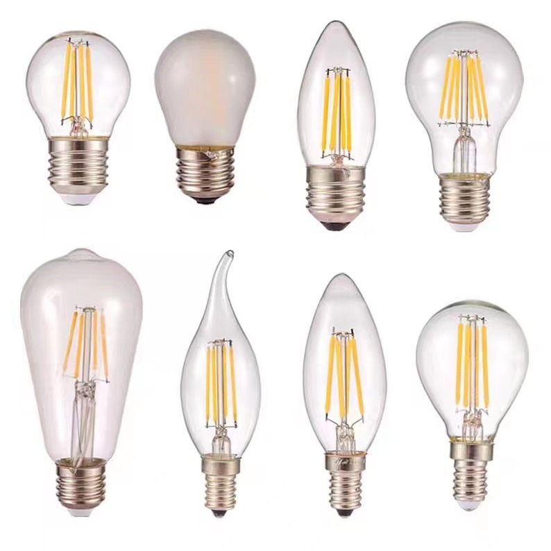 a60/st64led灯丝灯家用螺口e27暖白省电爱迪生灯泡复古玻璃钨丝灯