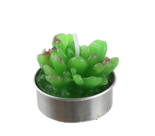 Mini Plant Potted Succulent Candle Tealight Simulation Plant Shape Candle Home Ornaments Factory Direct Sales Wholesale