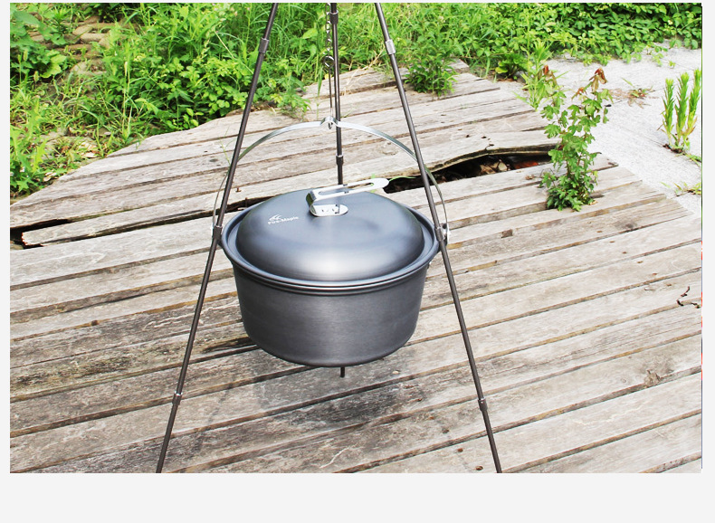火枫新品 户外野营用吊蒸锅 自驾游烧烤聚餐大蒸锅大吊锅9l篝火锅