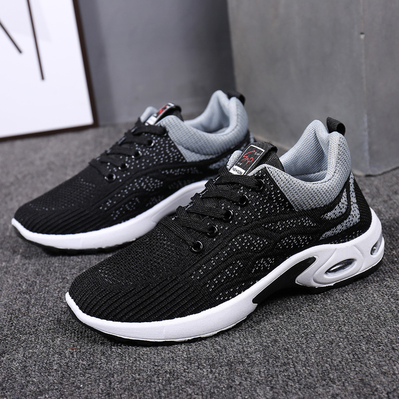 Shoes Men's 2023 New Flying Woven Breathable Sneaker Men's Casual All-Match Fashion Running Shoes Men's Shoes Foreign Trade