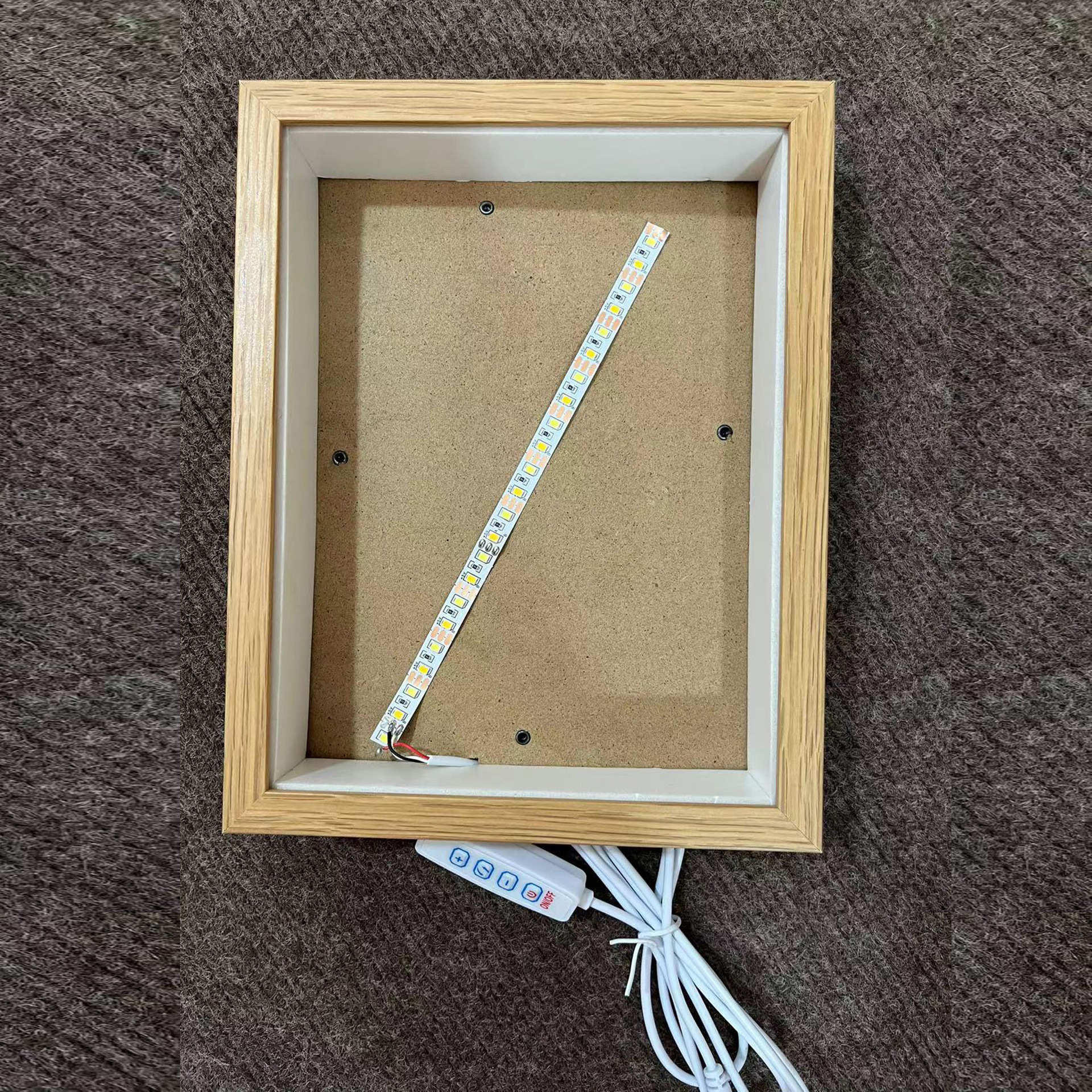 新品diy灯光画外框ins相框装饰小夜灯插画卧室床头画框定 制现货