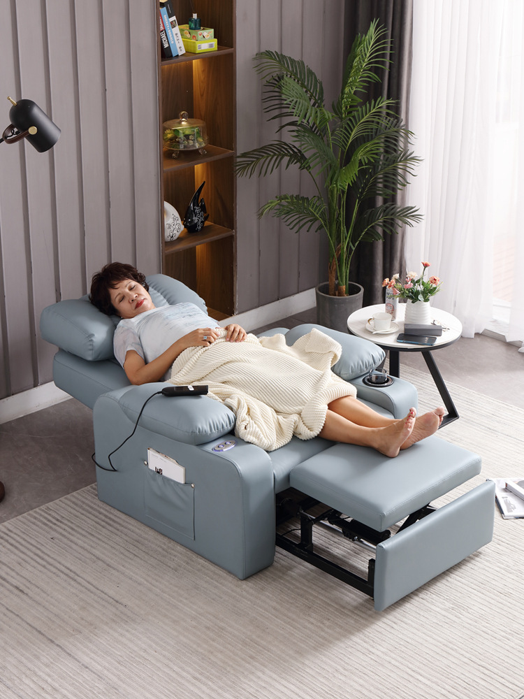 批发多功能电动单人沙发床两用老人家用阳台会所贵妃躺椅小户型皮