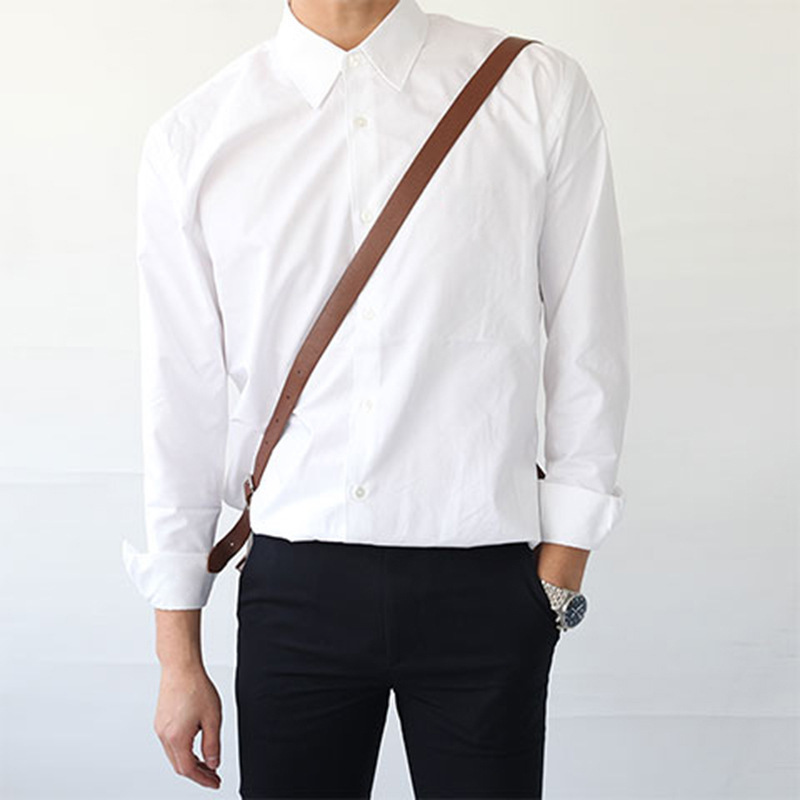 领带衬衫男女长短袖修身林弯弯les帅t中性韩版潮流学院风正装衬衣