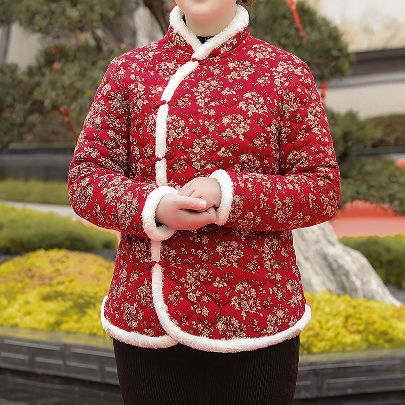 新款东北大花棉袄冬季百搭时尚小花棉袄网红小棉衣中国风棉袄