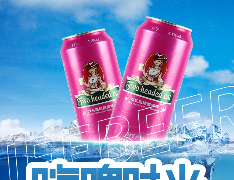 德国啤酒双头猫精酿黑啤酒500ml现货整箱批发代发源头厂家微商