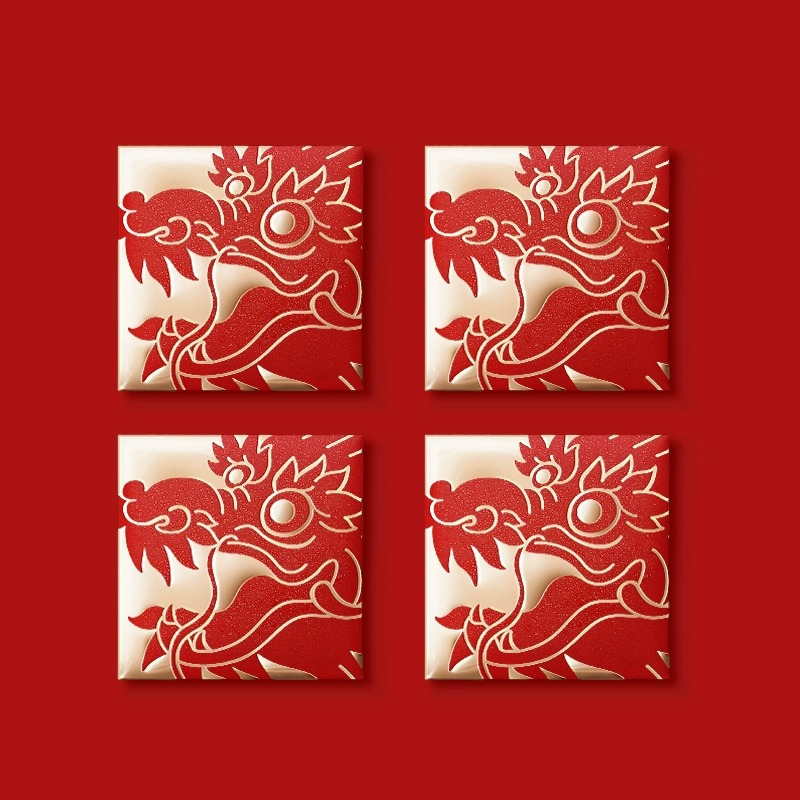 Generous and Personalized Red Envelope Wall Custom Business Red Envelope Profit Seal Printed Logo Dragon Year Red Envelope National Fashion Celebrate the New Year Lucky