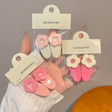 ins水滴对夹奶黄西瓜红bb夹碎发元气少女发夹公主刘海