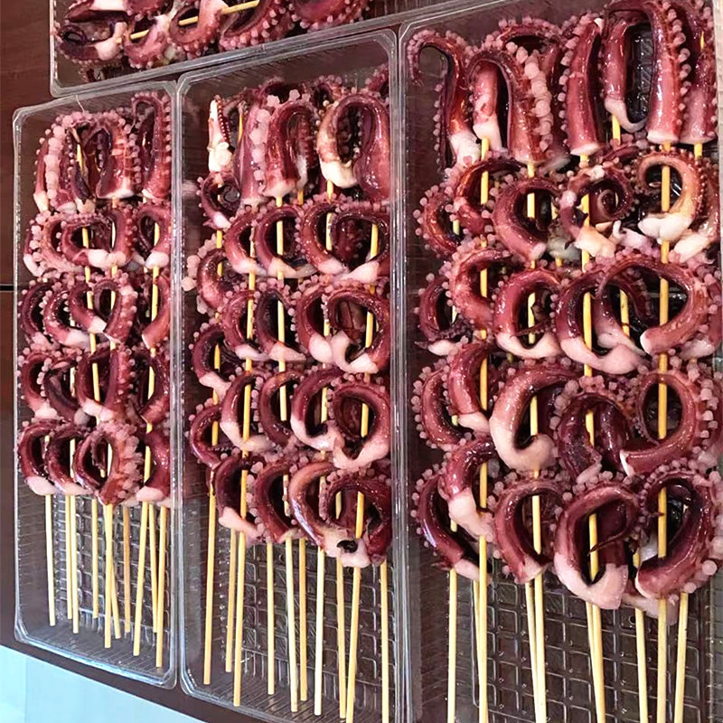 章鱼凤舞串50串冷冻大八爪足铁板烧烤商用食材章鱼须非鱿鱼串包邮