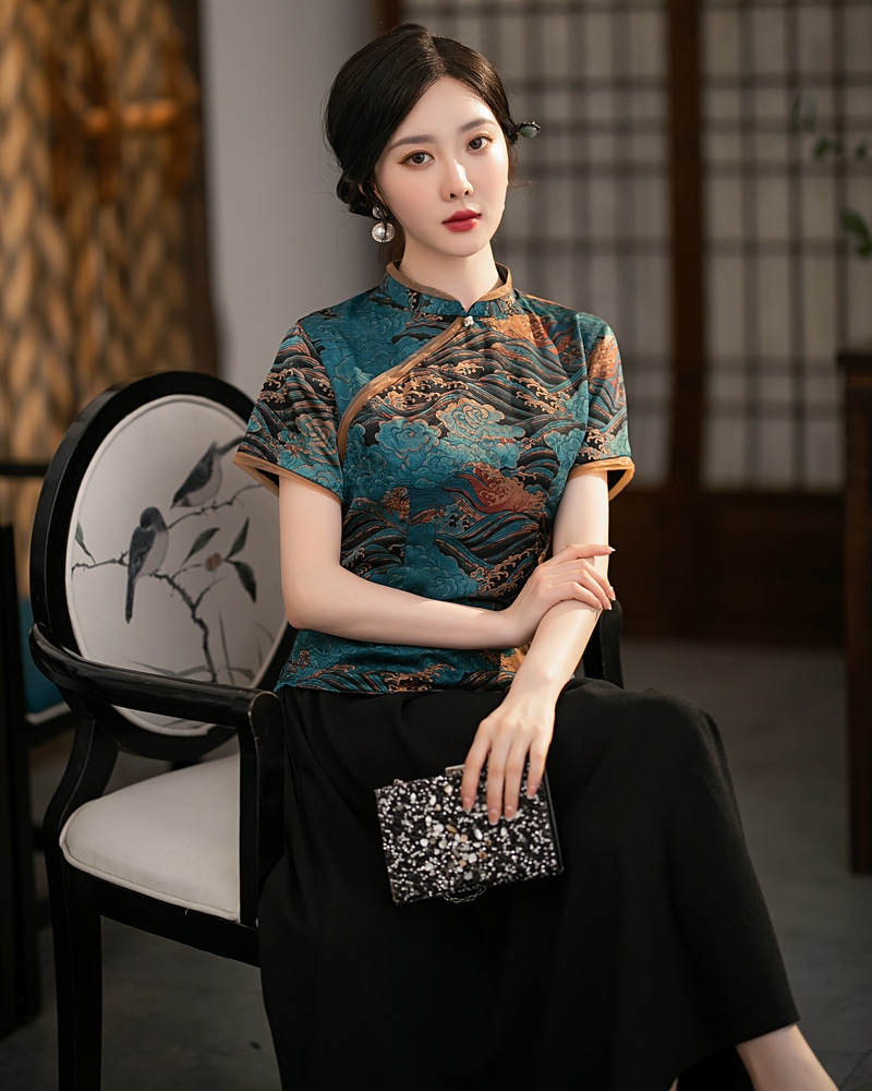 复古旗袍冬装上衣