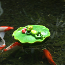 漂浮鸭子浮水青蛙摆件树脂仿真动物装饰品庭院花园水池鱼塘造景
