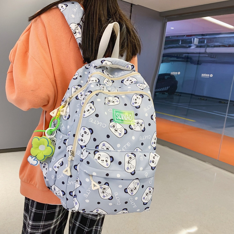 2022 New Fresh Schoolbag Female Korean Style High School and College Student Backpack Junior High School Student Simple Middle School Student Backpack