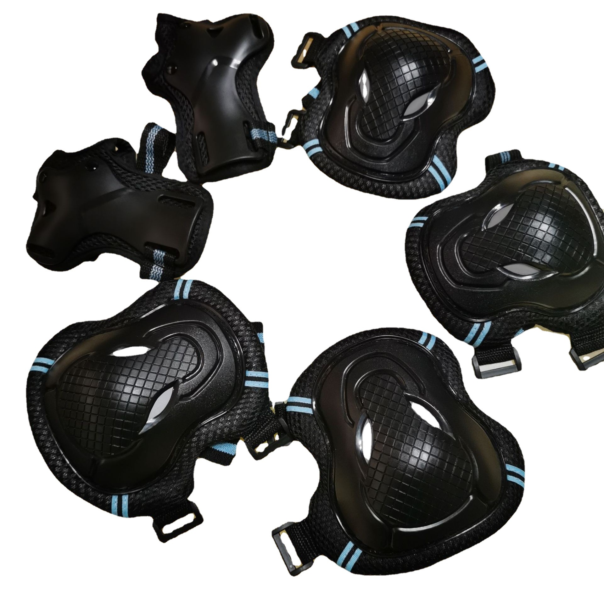 加厚组合轮滑运动护具6件套装护膝护腕成人儿童男女溜冰鞋滑板