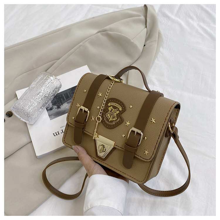 College Uniform Portable Shoulder Messenger Bag Women's Bag New British Retro Fashion Preppy Style Handmade Bag Material Bag