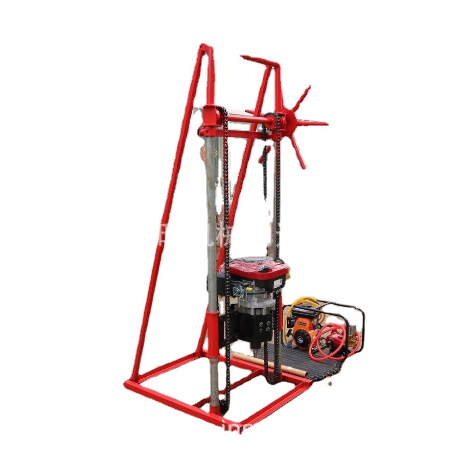 轮式风动水井钻机小型轻便取样钻机钻孔机厂轻便钻机