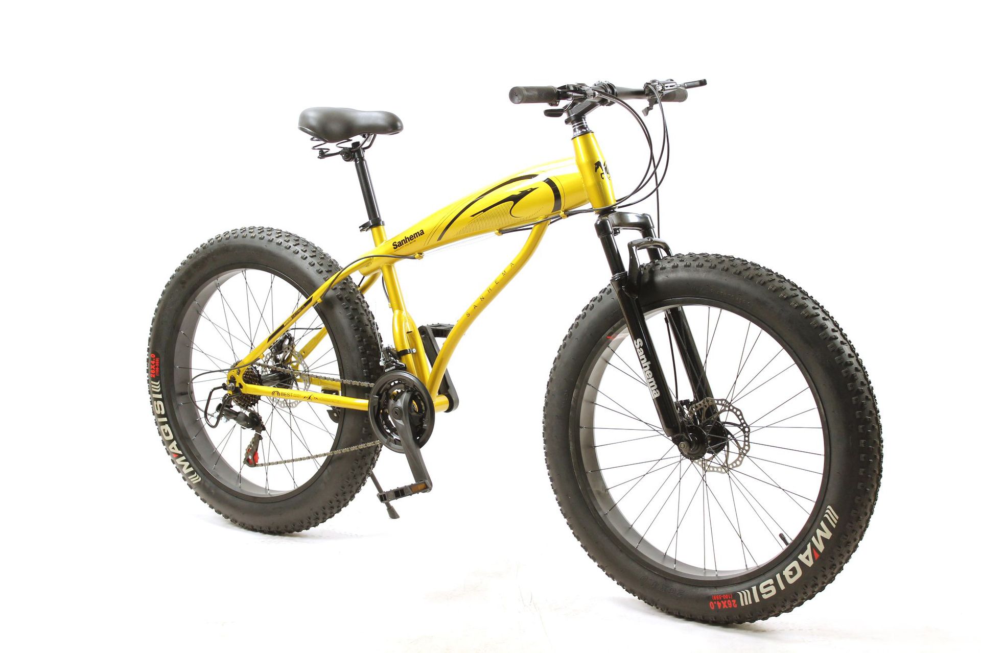 山地自行车26/24寸直把大轮雪地车双碟刹变速户外越野沙滩车