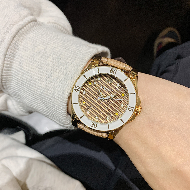 蒂米妮dinimi新款休闲大表盘防水女士手表霸气运动大气女表批发