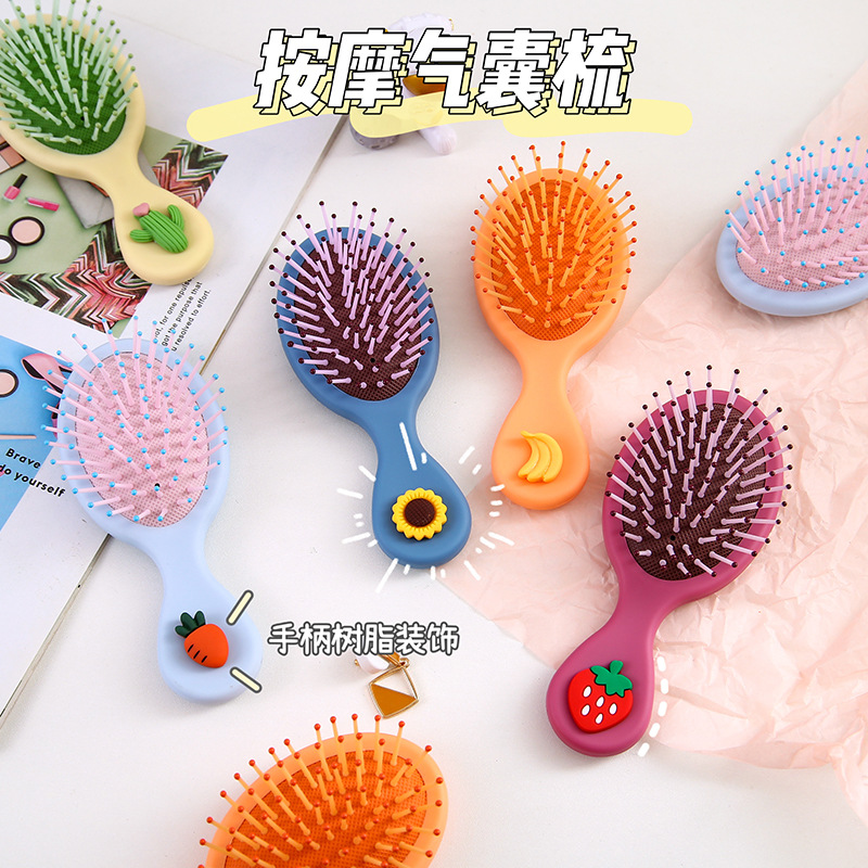 Korean Mini Cartoon Airbag Comb Ins Cute Girl Heart Airbag Cushion Comb Massage and Hairdressing Comb