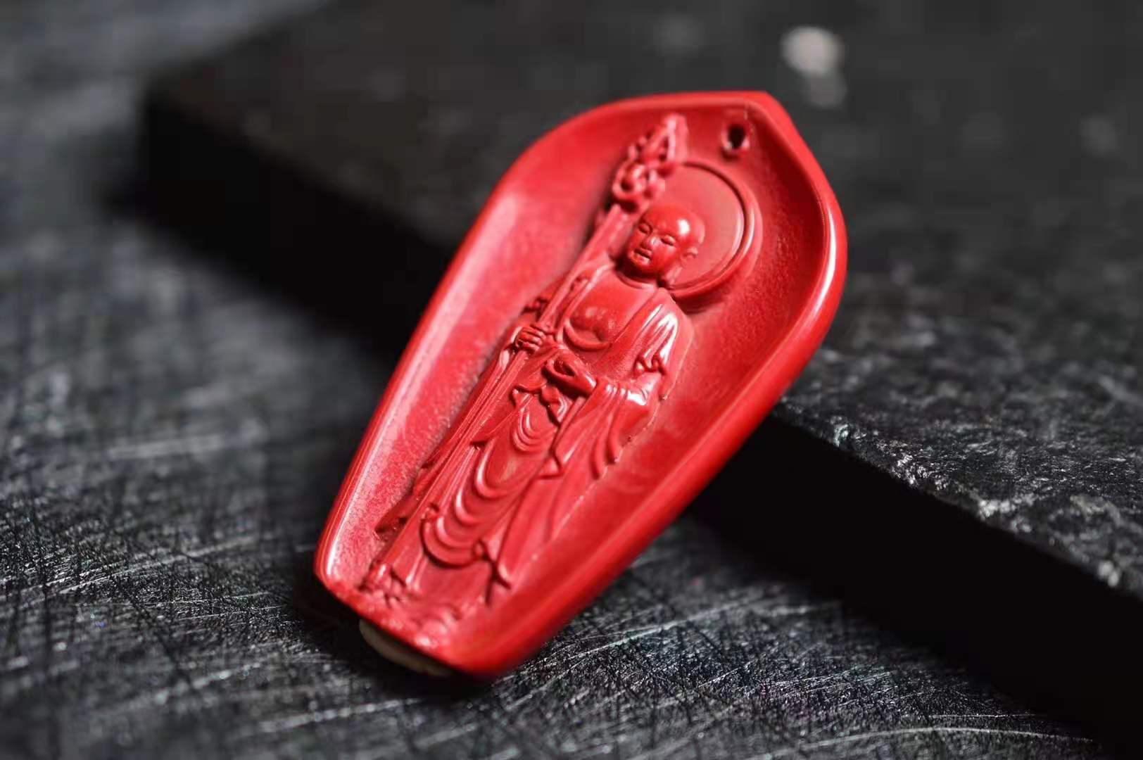 紫金砂 高含量朱砂地藏王菩萨项链饰品佛像男女款护身符随身挂件