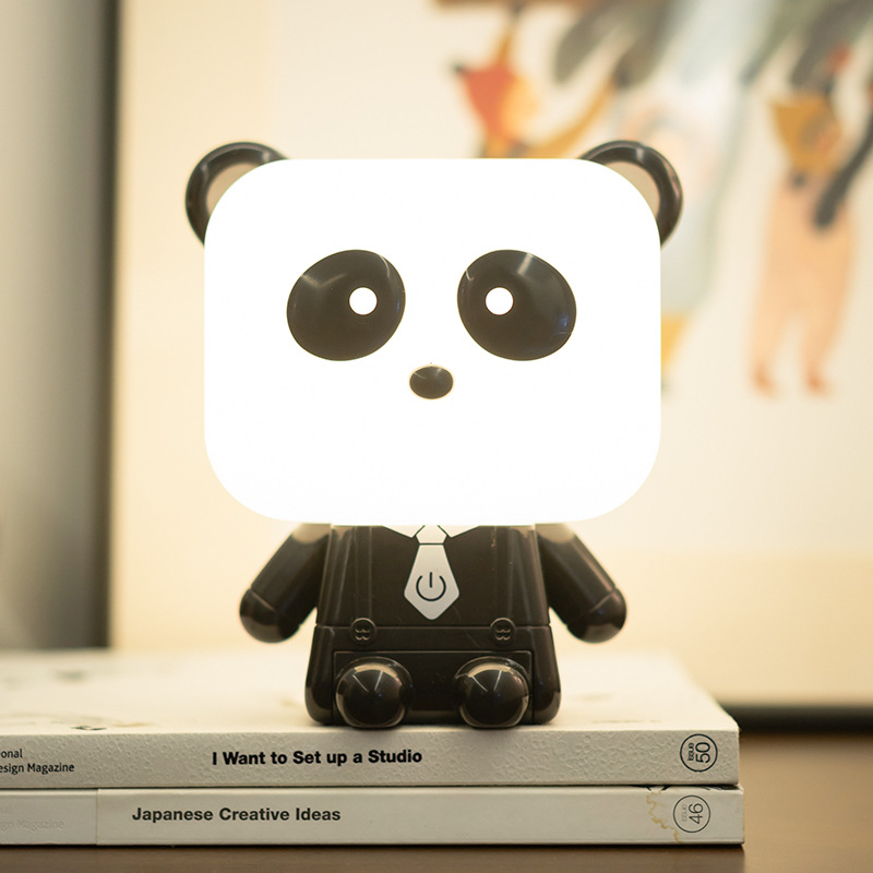 table lamp square cartoon touch night light multifunctional storage mobile phone bracket dormitory and living room bedroom reading light