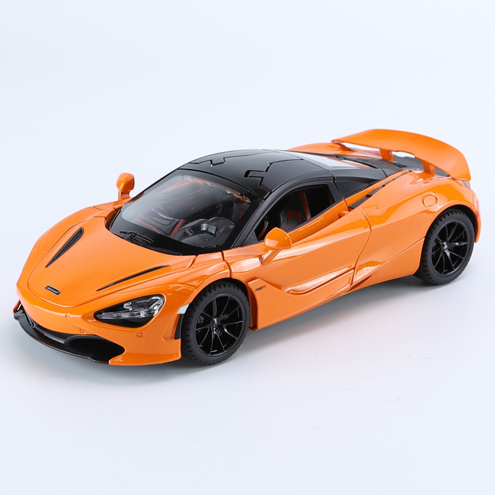 1/24迈凯伦720s街车版仿真合金汽车模型跑车声光回力儿童玩具摆件