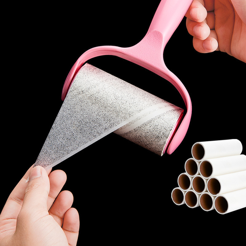 粘毛器滚筒可撕式粘尘纸滚刷吸毛去毛刷衣服黏毛毡毛滚子替换卷纸