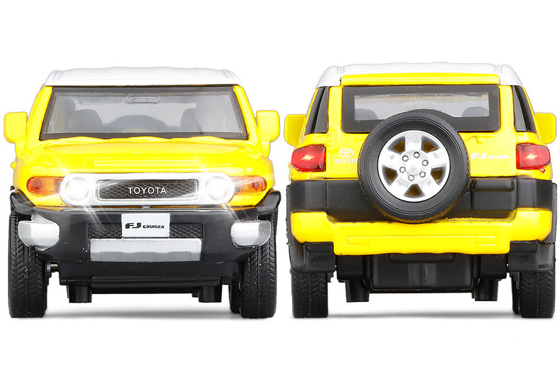 彩珀玩具合金汽车仿真模型1:32丰田fj酷路泽suv回力声光两开门