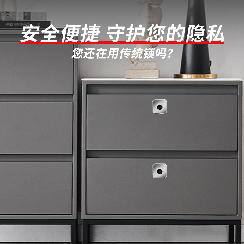 Fingerprint Lock Drawer Lock Cabinet Door Lock Shoe Cabinet Furniture Lock File Cabinet Lock Modern Minimalist