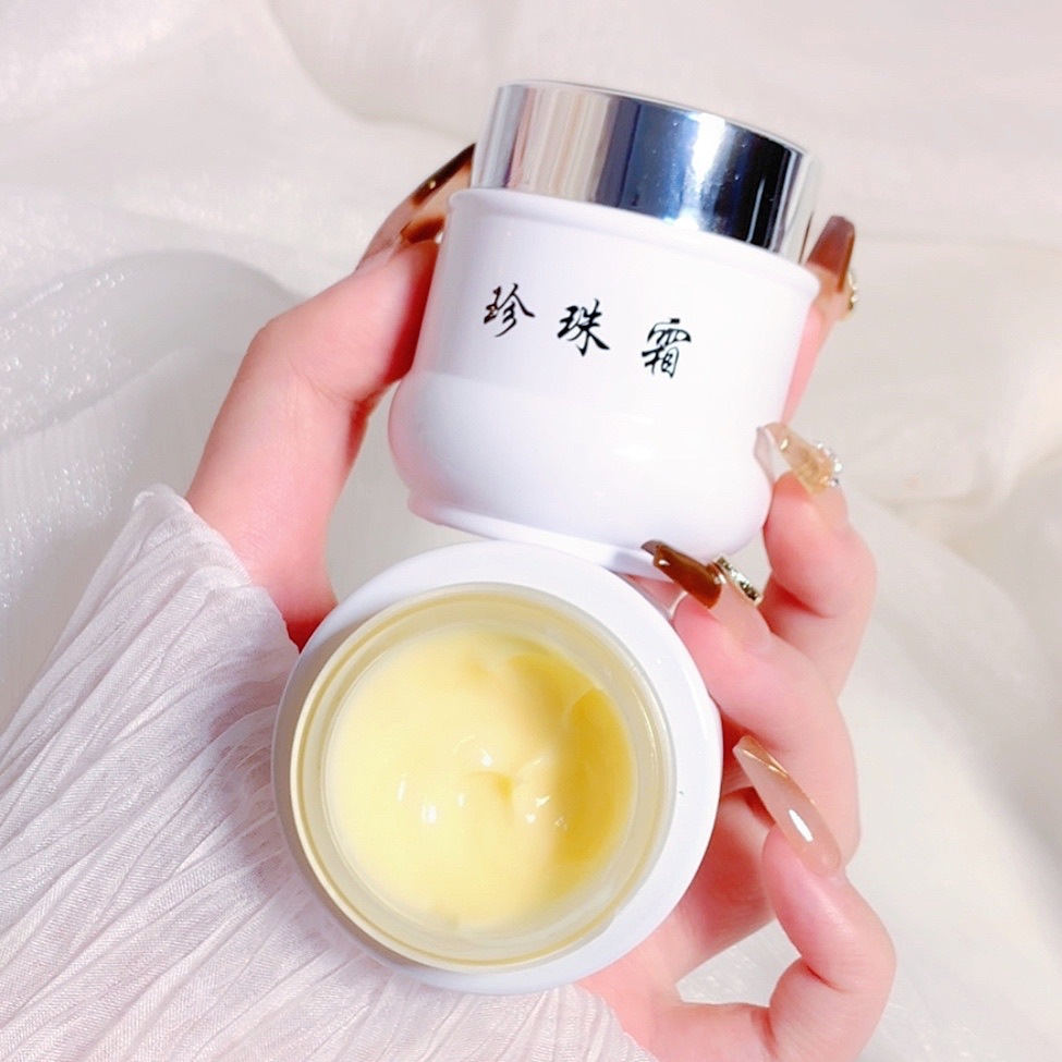 国货老品牌珍珠霜正品同款滋润面霜补水保湿润肤乳雪花膏小瓷瓶