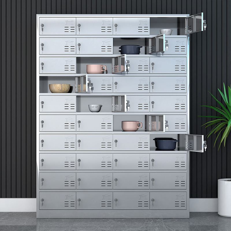 不锈钢员工碗柜餐厅食堂橱柜餐具餐盘饭盒碗筷柜工厂水杯放置柜