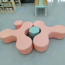 图书馆拼图组合沙发儿童培训机构书吧员工休息区沙发月子中心沙发