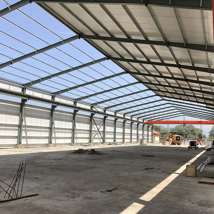 外销钢结构厂房 结构稳定施工周期短 连跨钢架车间工程