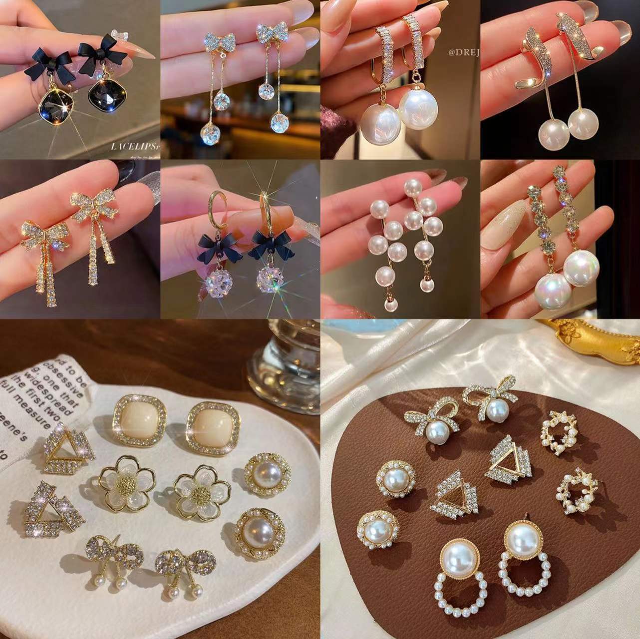 2 yuan value packaging earrings silver needle 925 earrings earrings mixed batch stud earrings earrings stall meow ornament