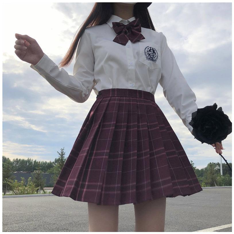 秋冬季jk制服裙正版全套女校服套装中学生班服学院风高中生格子裙
