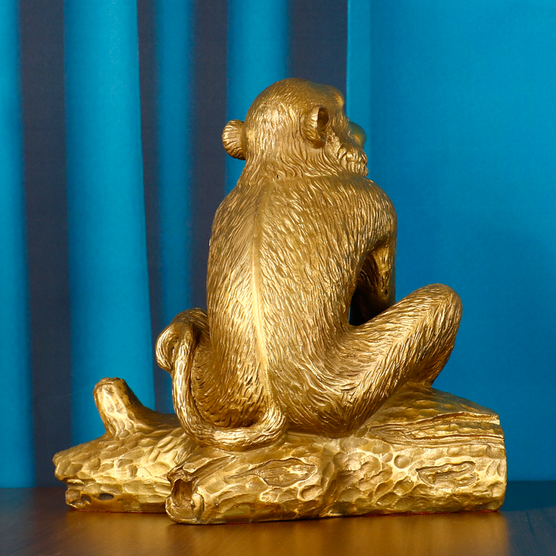 w1tr铜猴摆件猴子风水家居工艺品十二生肖猴吉祥物摆件办公室风水