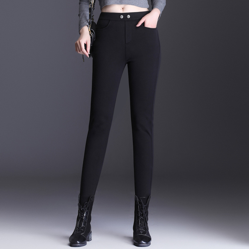 New Women's Skinny Trousers Stretch Tight Women's Leggings Black Women's Pencil Casual Pants Tide Wholesale