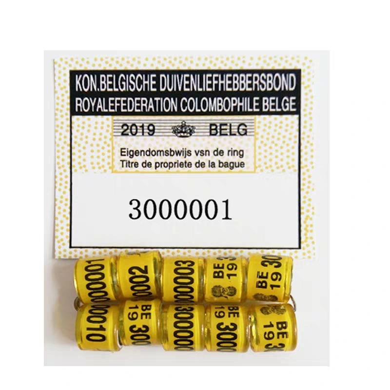 2019年比利时带证足环外 籍信鸽脚 环外国信鸽用品用具鸽子环