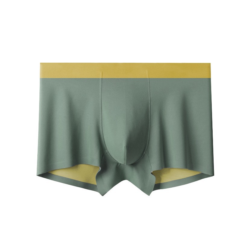 Men's Seamless Underpants Boyshorts 2023 Autumn and Winter Double-Sided High-End Men's Underwear Silk Inner Gear in Stock