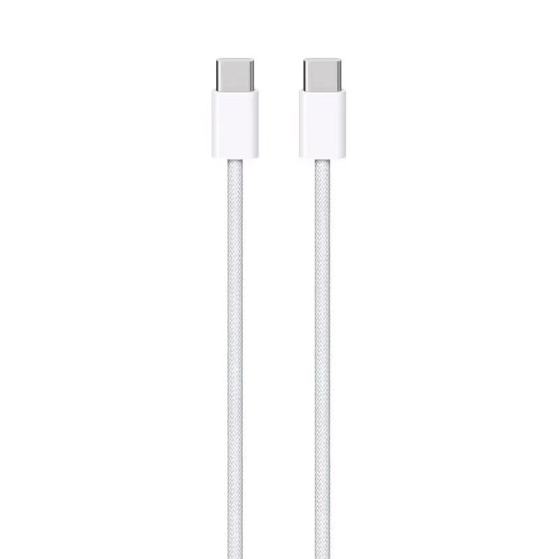 Applicable to Apple 15 Data Cable Usb-c Braided Cable Double-Headed Type-c Mobile Phone Pd Fast Charging Cable C- C Charging Cable