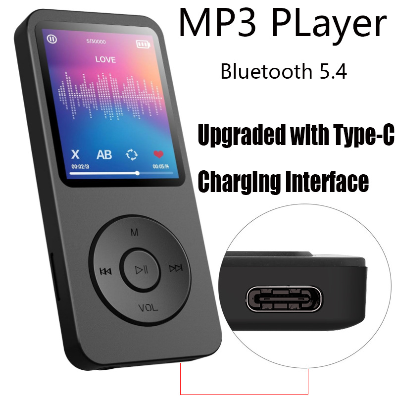 [外贸版]厂家批发蓝牙款MP3/MP4学生随身听音乐播放器电子书外放