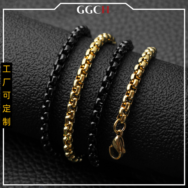 ggch 锐克电子烟具链子挂环逼格圈男士毛衣链龙骨链304不锈钢项链