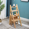 solid wood ladder household fold Ladder chair indoor move Climbing Dual use Step Stools ladder Manufactor wholesale