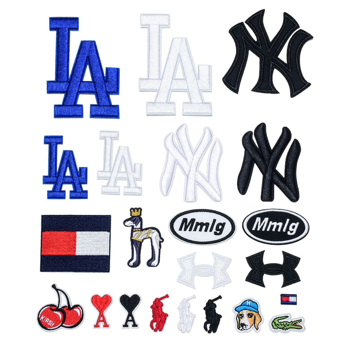 雅绣欧美潮牌胸标徽章刺绣章仔布贴服装辅料补丁贴热熔胶可熨烫