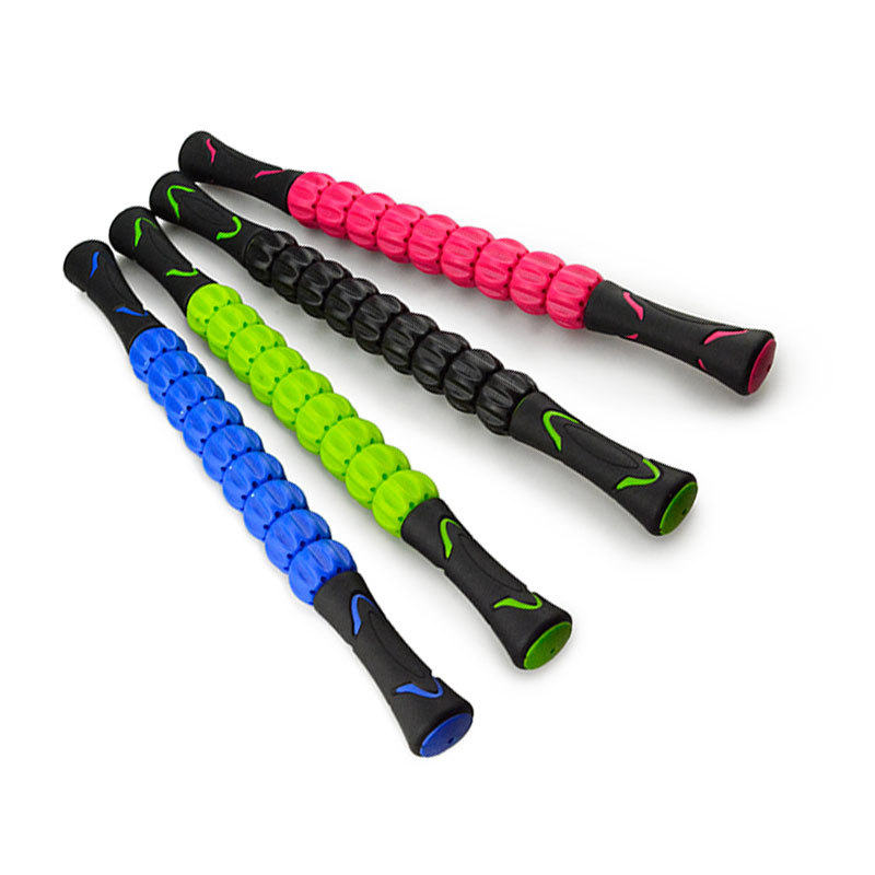 肌肉按摩棒筋膜棒深层肌肉放松滚轮 齿轮按摩瑜伽按摩棒-阿里巴巴