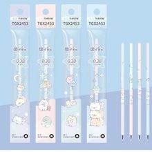 天卓0.38中性笔笔芯速干黑色学生卡通团子家族33090适配替芯针管