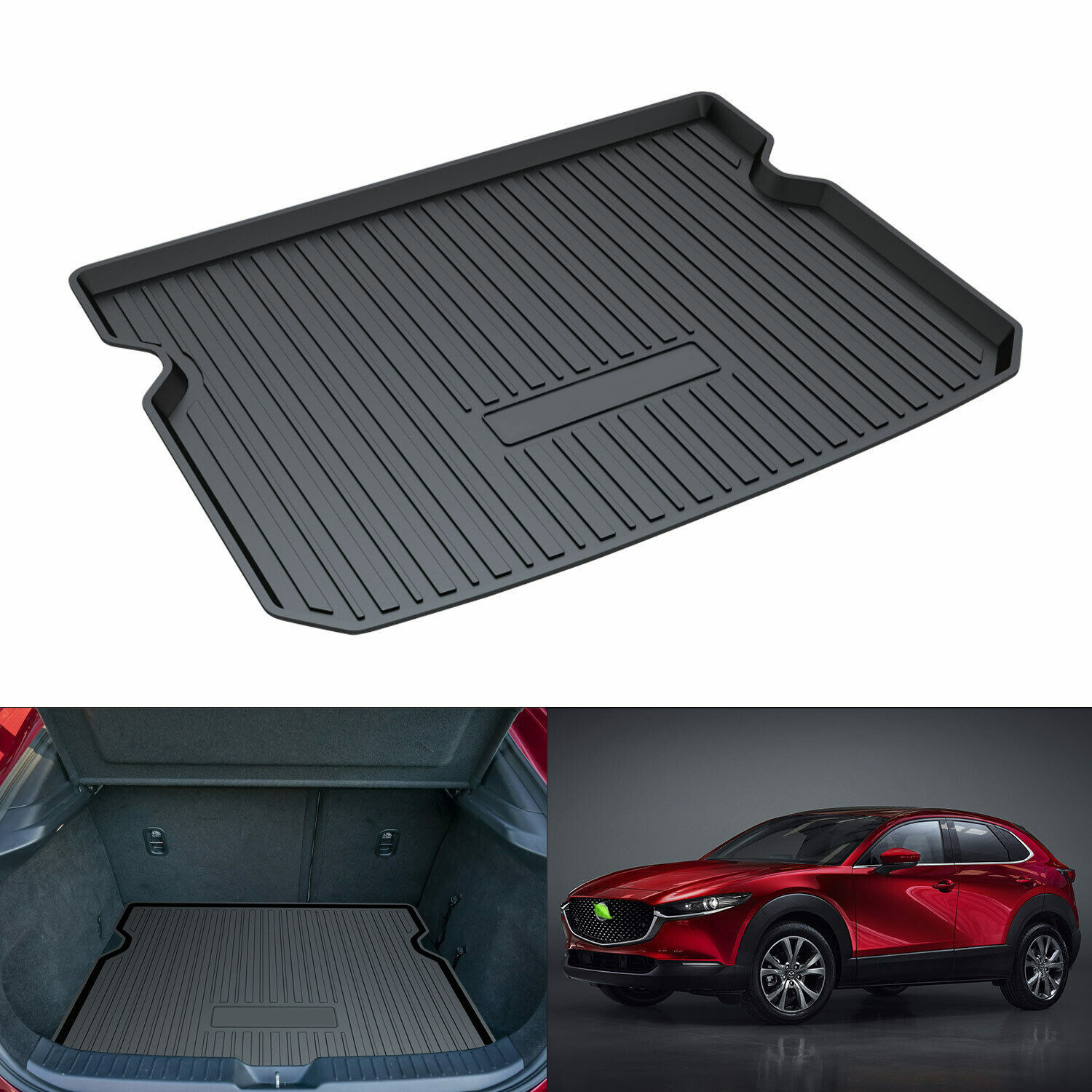 适用于马自达CX-30后备箱垫专用TPE汽车脚垫3D环保无异味靠背垫