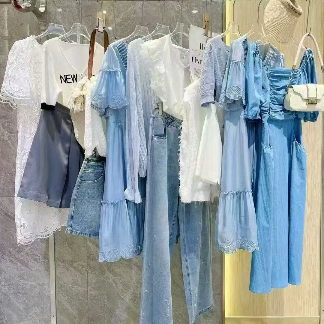25夏款式简约大气优雅摩登女装系列货品牌撤柜折扣批发